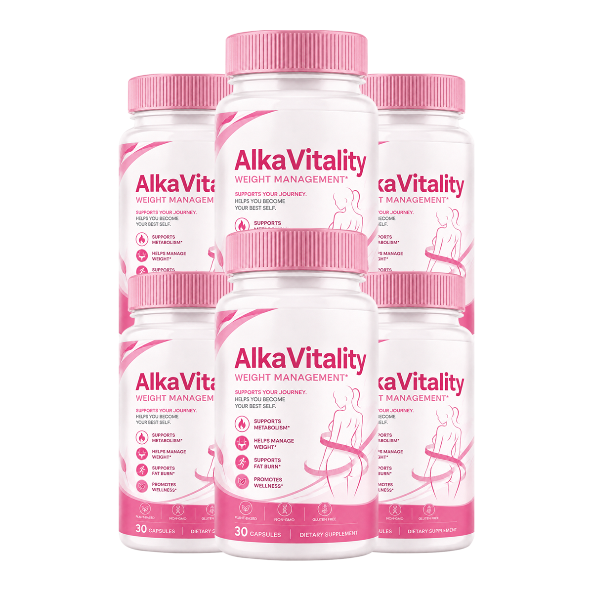 AlkaVitality six bottle package — 180 day supply of weight management capsules